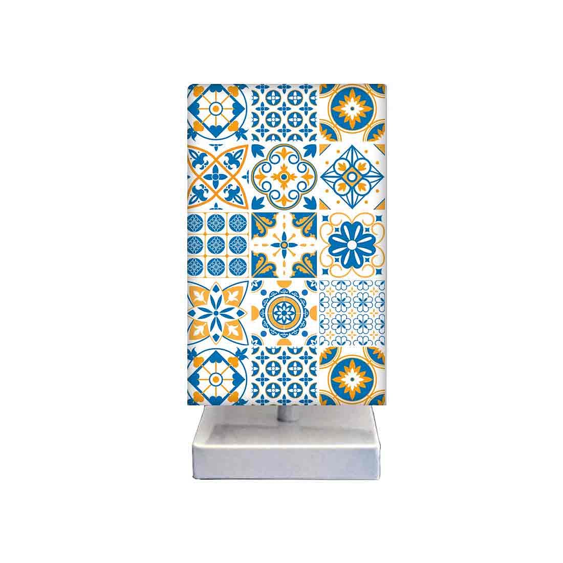 Small Bedside Table Lamps for Bedroom Living Room-Spanish Tiles - Image 3