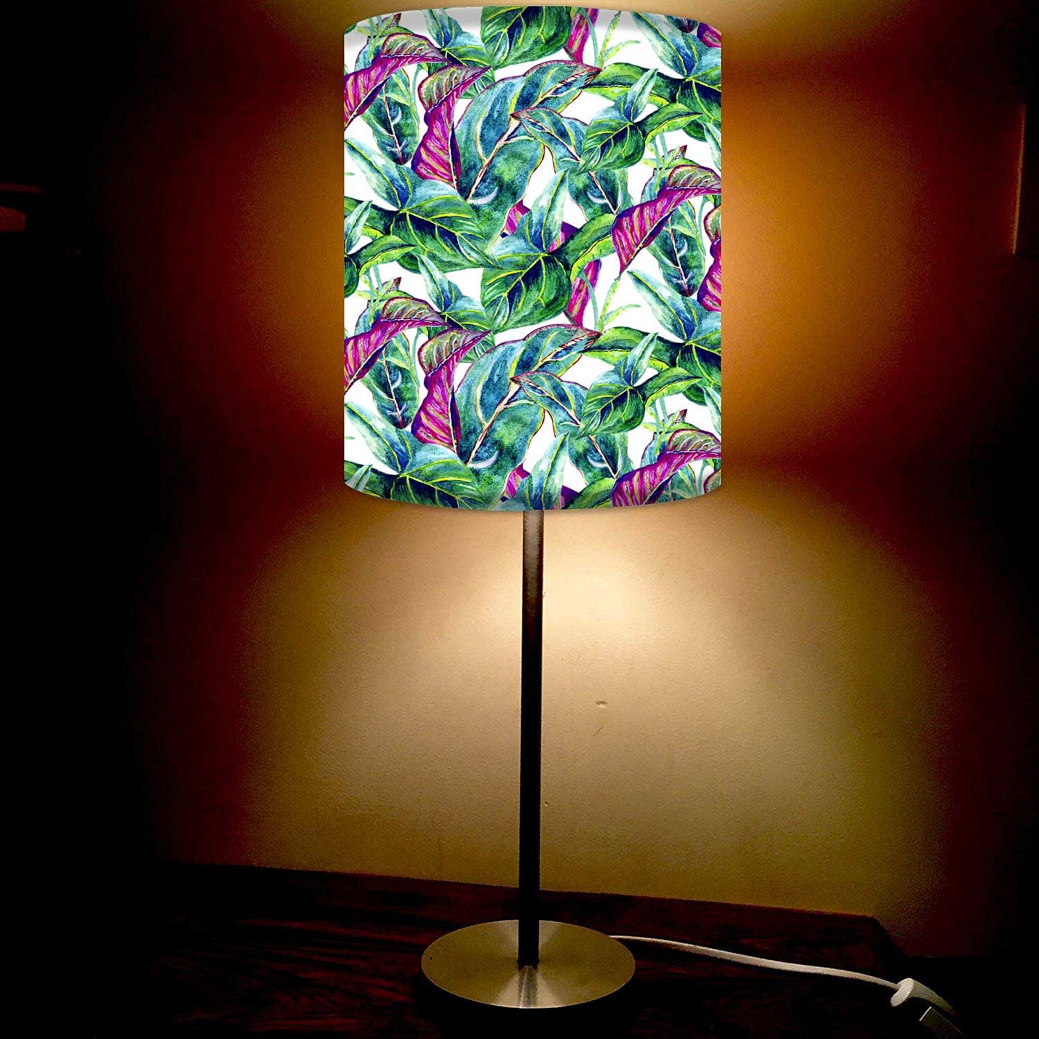Green Tropical Leaf Small Modern Table Lamp for Living Room
