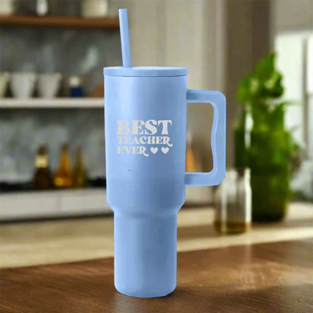 Teacher Day Gift Insulated Tumbler 1200ml with Straw and Lid Large Travel Cups - Image 4