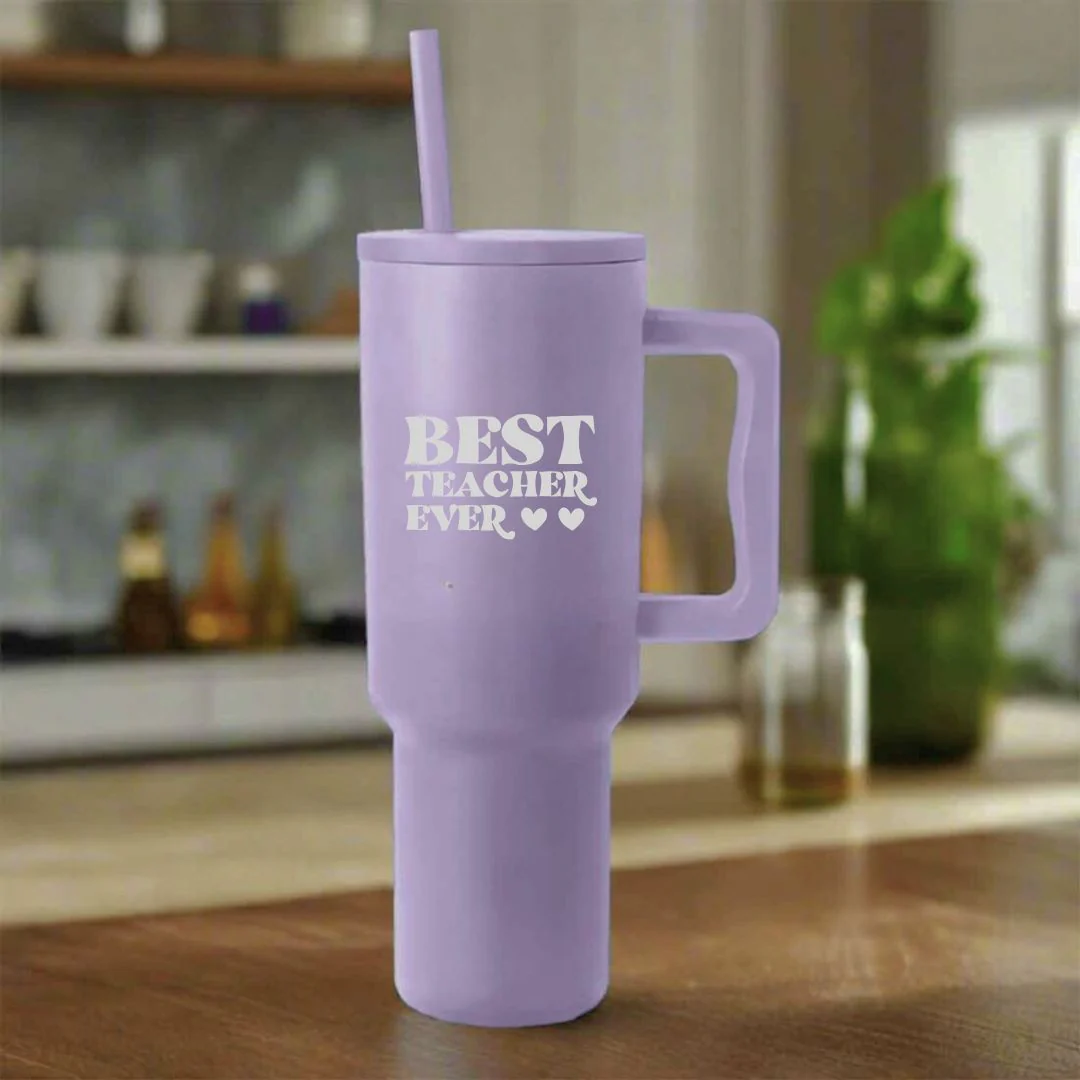 Teacher Day Gift Insulated Tumbler 1200ml with Straw and Lid Large Travel Cups - Image 5