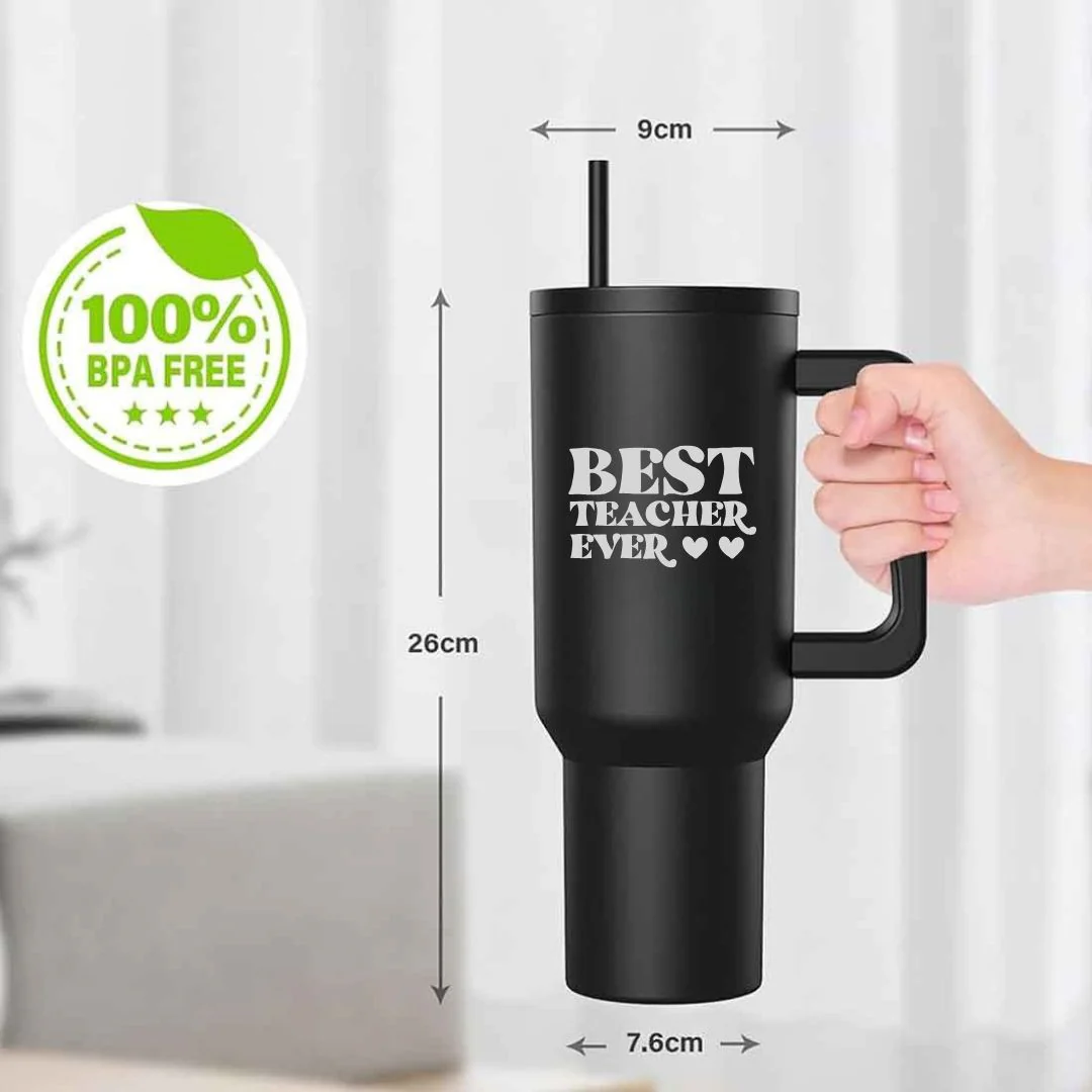 Teacher Day Gift Insulated Tumbler 1200ml with Straw and Lid Large Travel Cups - Image 8