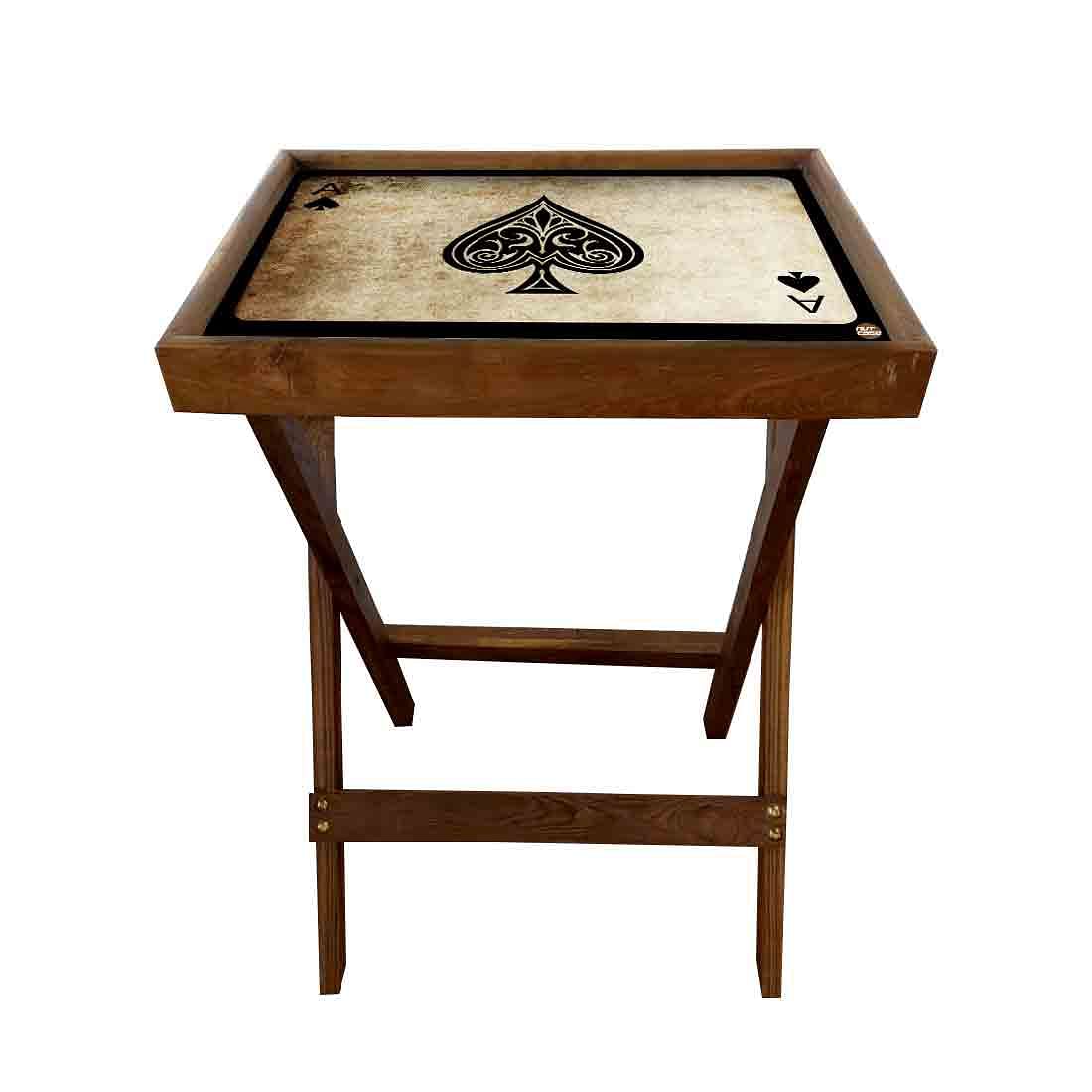 Wooden Foldable Table for Living Room Snacks Serving Tables - Ace - Image 3