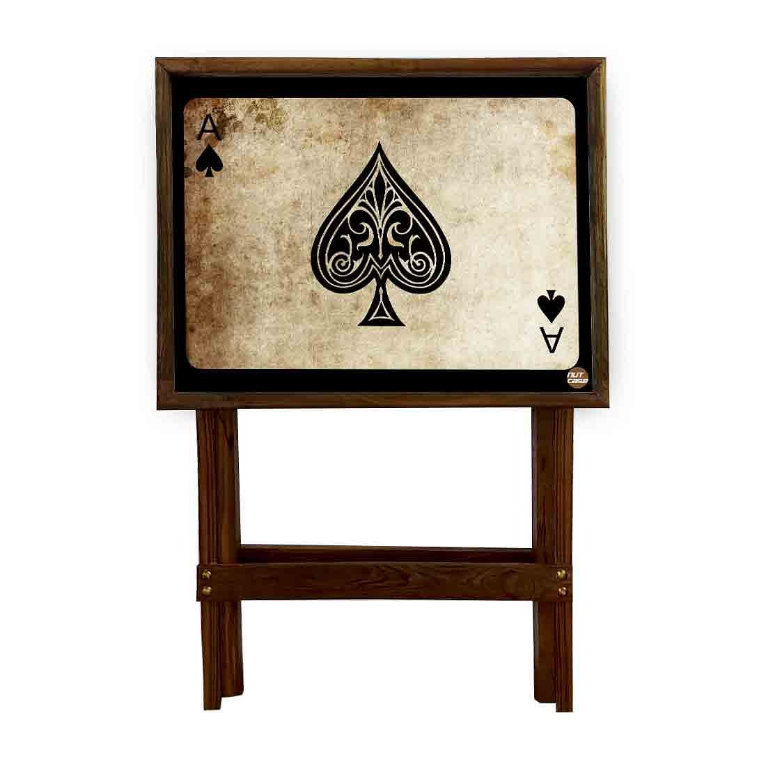 Wooden Foldable Table for Living Room Snacks Serving Tables - Ace - Image 4
