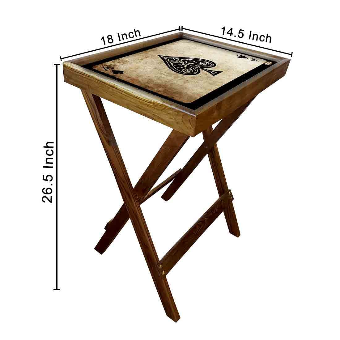 Wooden Foldable Table for Living Room Snacks Serving Tables - Ace - Image 6