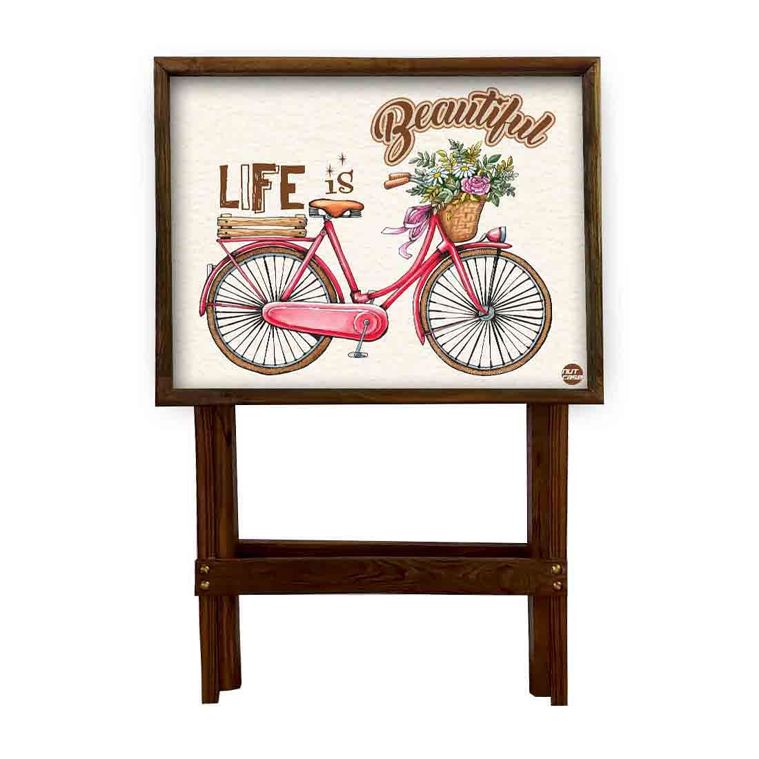 Foldable Table for Living Room Snacks Serving Tables - Life is Beautiful - Image 4