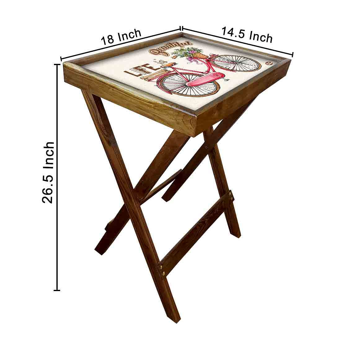 Foldable Table for Living Room Snacks Serving Tables - Life is Beautiful - Image 6
