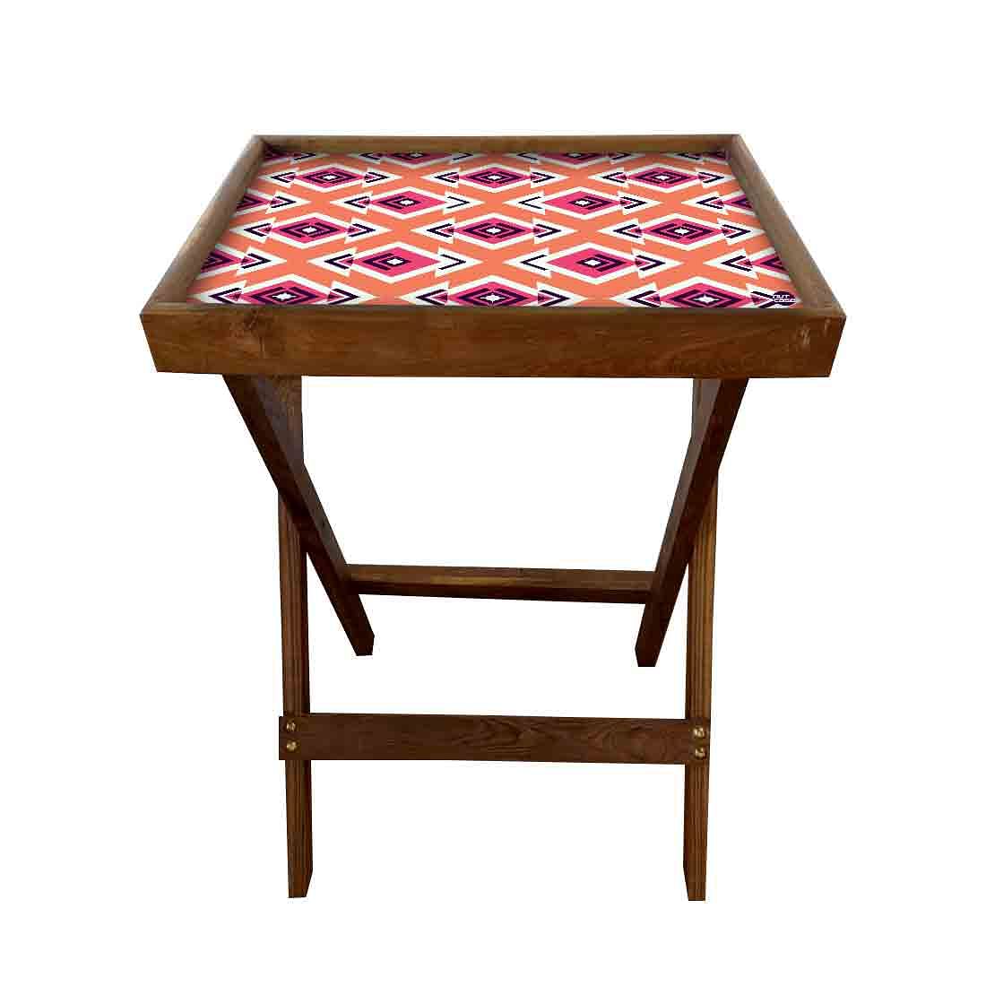 Wooden TV Trays Table Bar Snack Serving Tables - Diamonds - Image 3