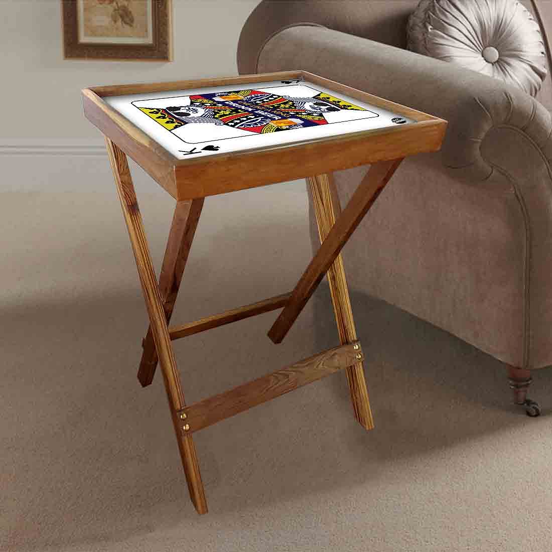 Folding Eating Trays Serving Side Tables for Living Room - like King - Image 2