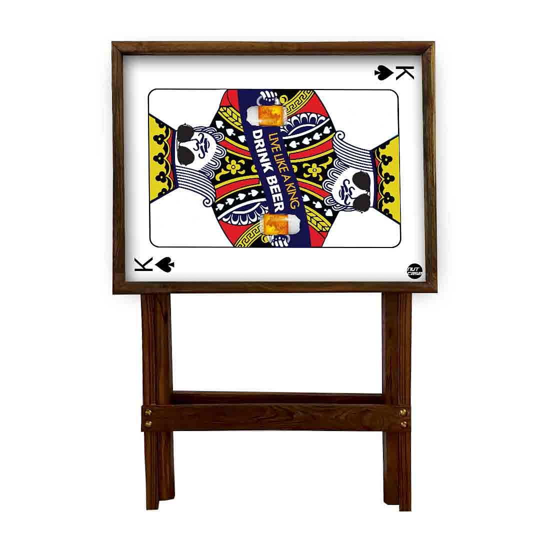 Folding Eating Trays Serving Side Tables for Living Room - like King - Image 4