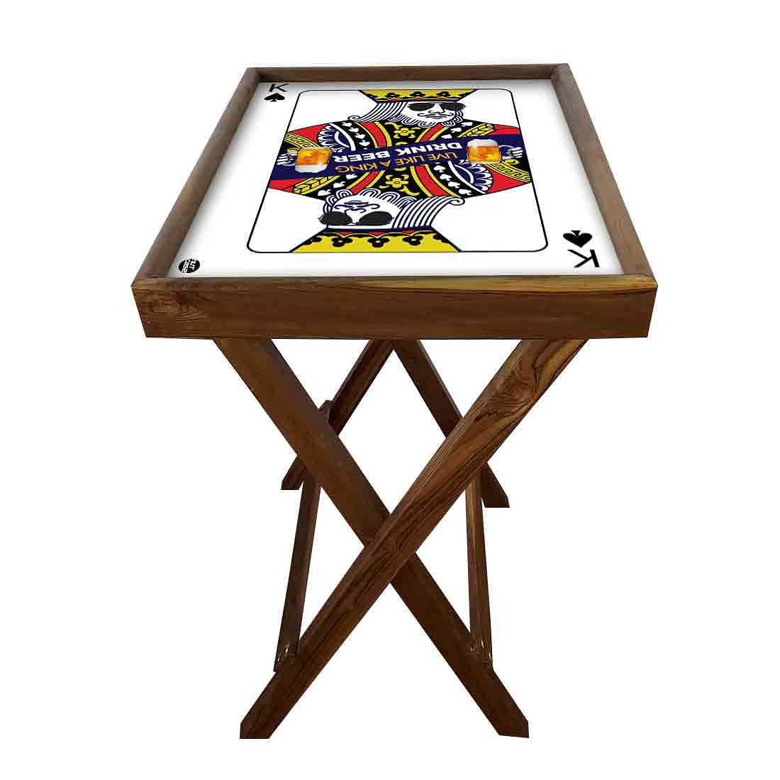 Folding Eating Trays Serving Side Tables for Living Room - like King - Image 5