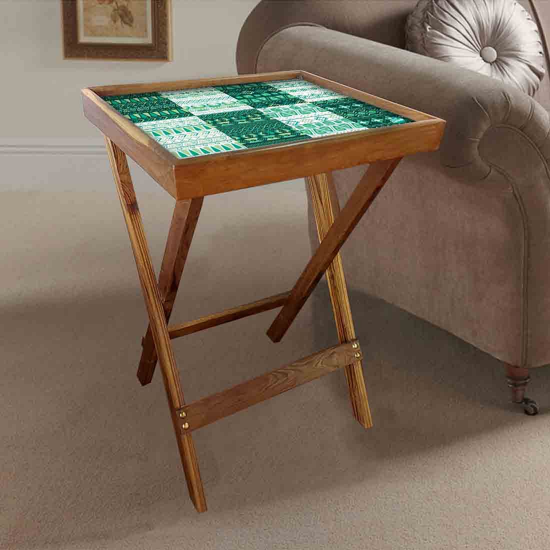 TV Tray Table Bar Snacks Serving Tables - Box pattern - Image 2