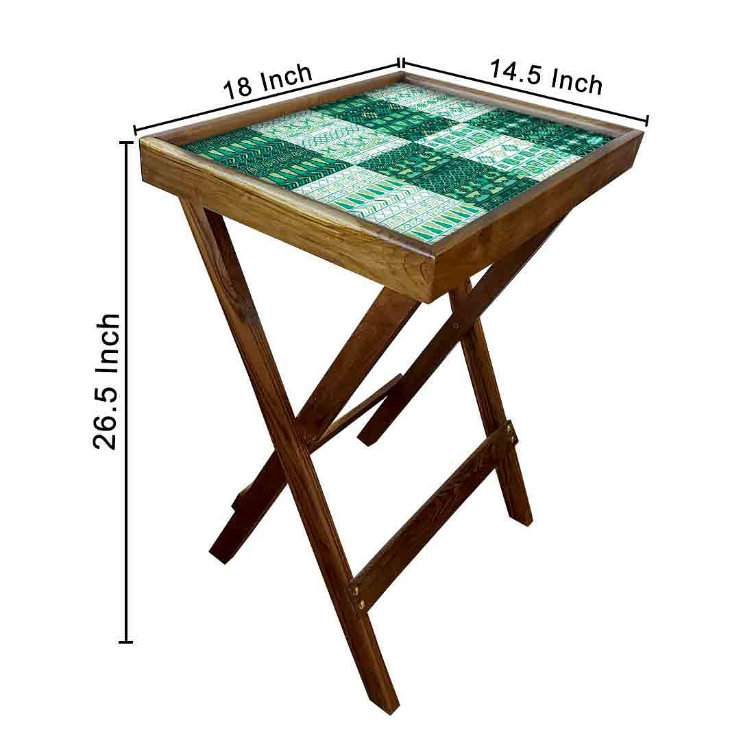 TV Tray Table Bar Snacks Serving Tables - Box pattern - Image 6