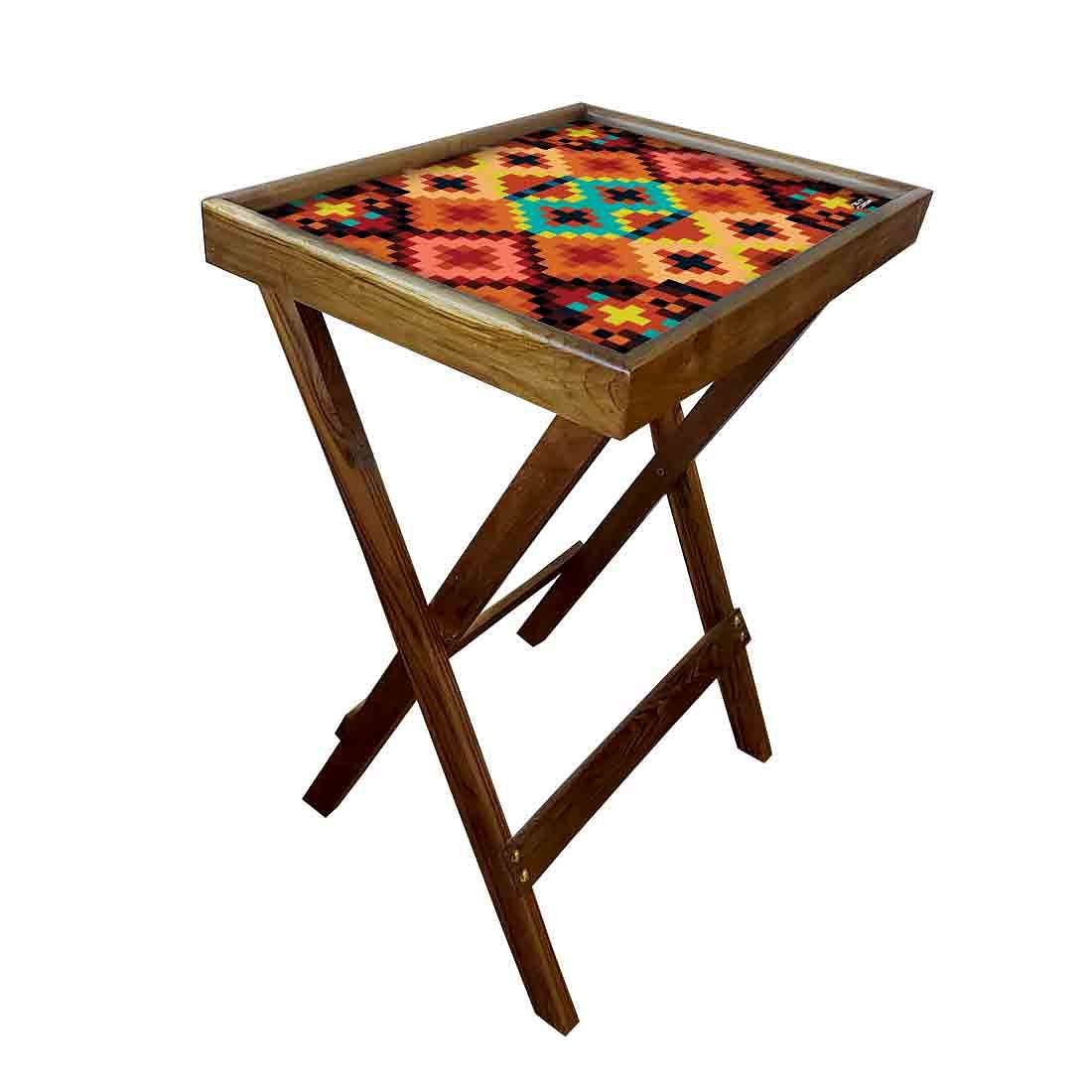 Folding Living Room Table for Snacks Serving Tables - Diamonds