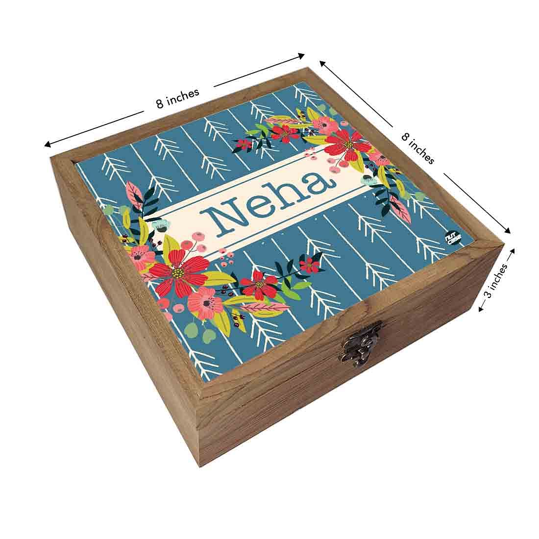 Personalized Jewellery Box for Women - Floral Arrow End - Image 3