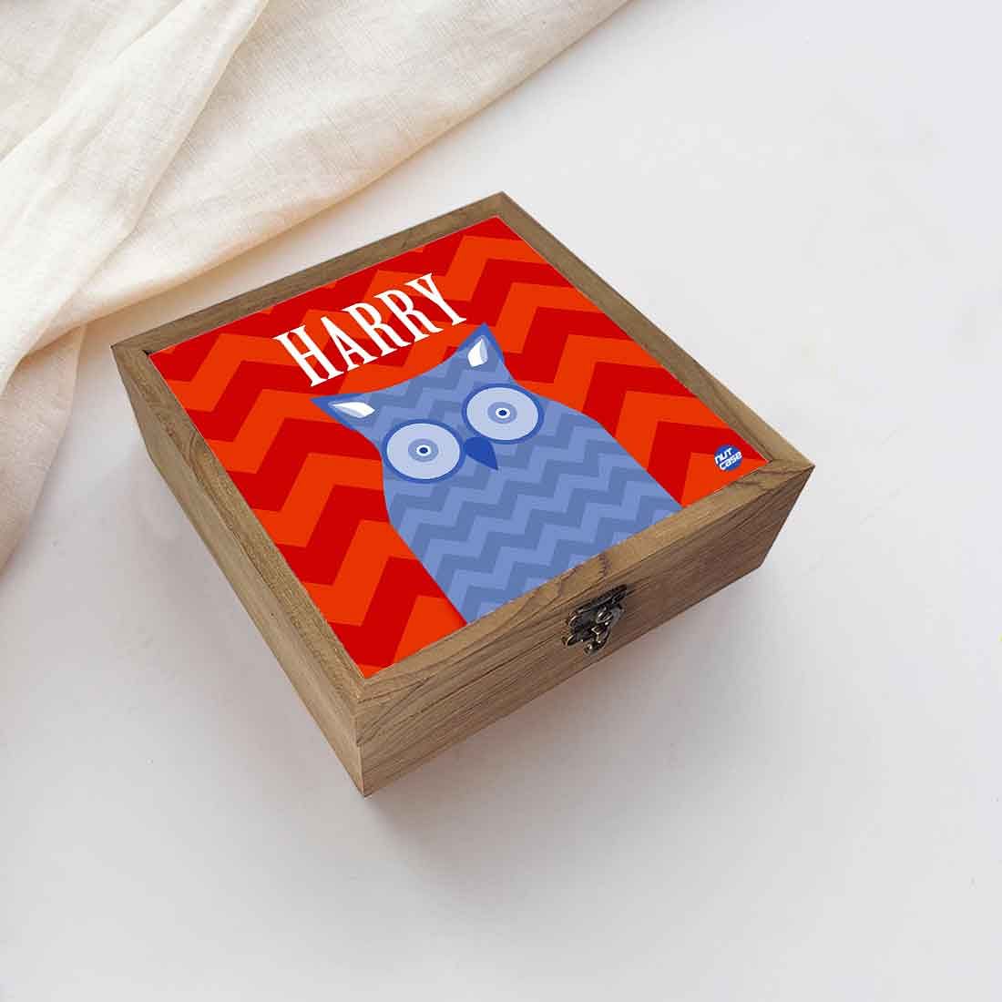 Personalised Jewellery Box for Boys - Owl - Image 5