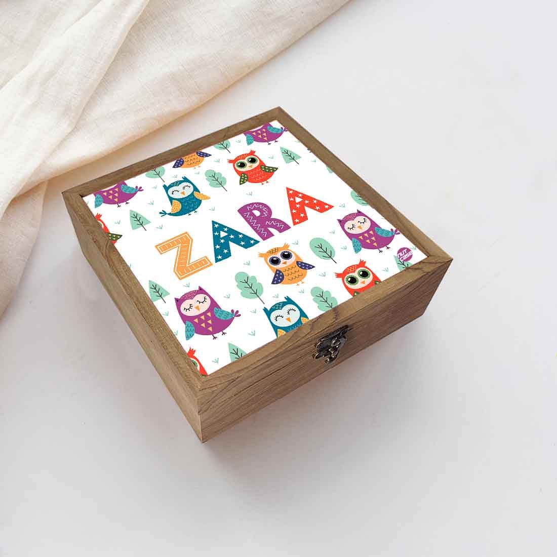 Pretty Personalized Jewellery Box for Girls - Owl and Tree - Image 5