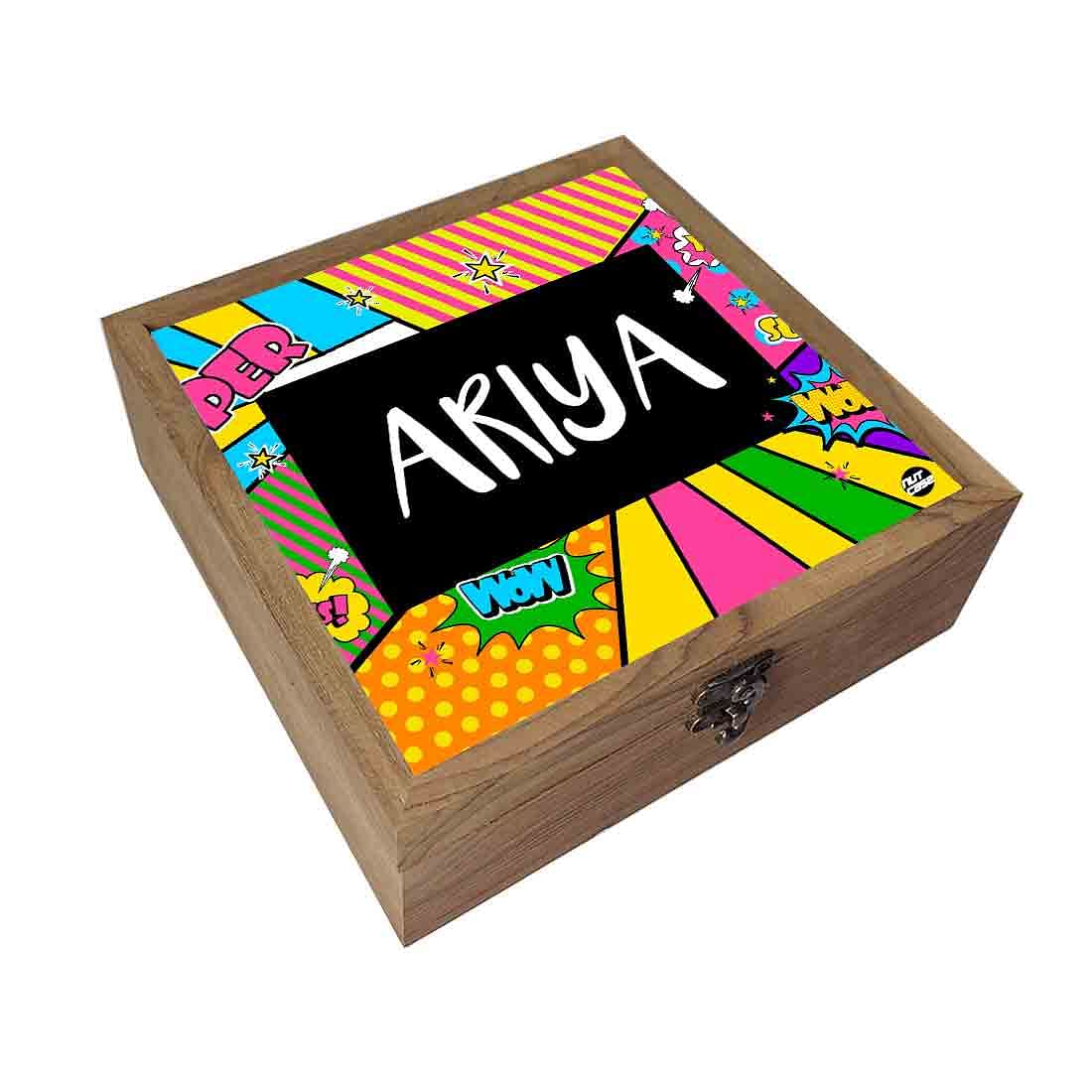 Customized Wooden Jewelry Containers Box - Comic Style - Image 2