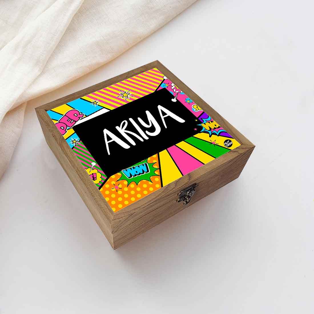 Customized Wooden Jewelry Containers Box - Comic Style - Image 5