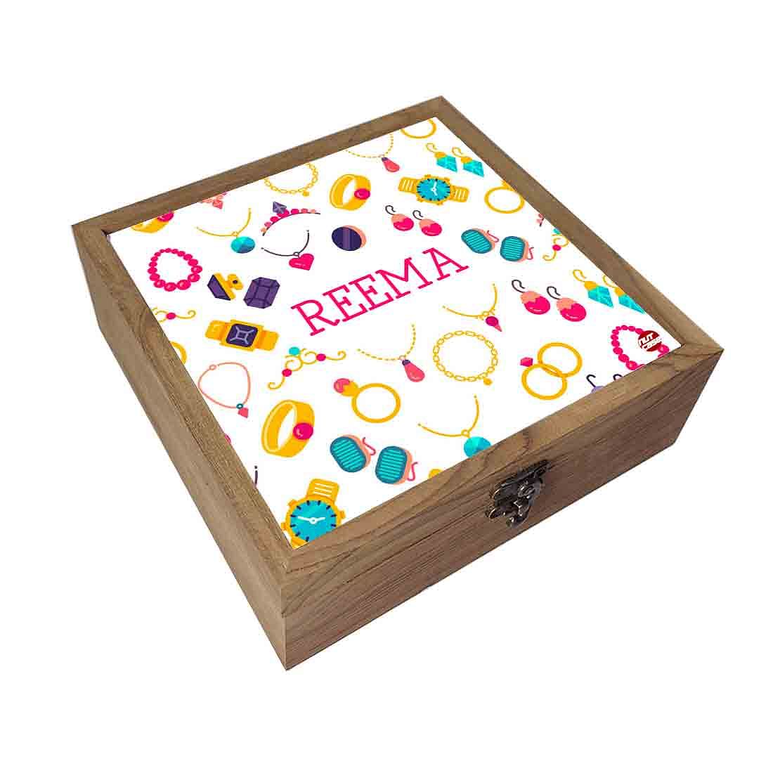 Personalized Box Jewelry Holder for Girls - Ring and Necklace - Image 2