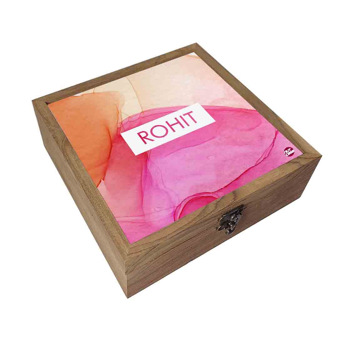 Personalised Jewellery Makeup Organizer for Girls - Pink Watercolor - Image 2