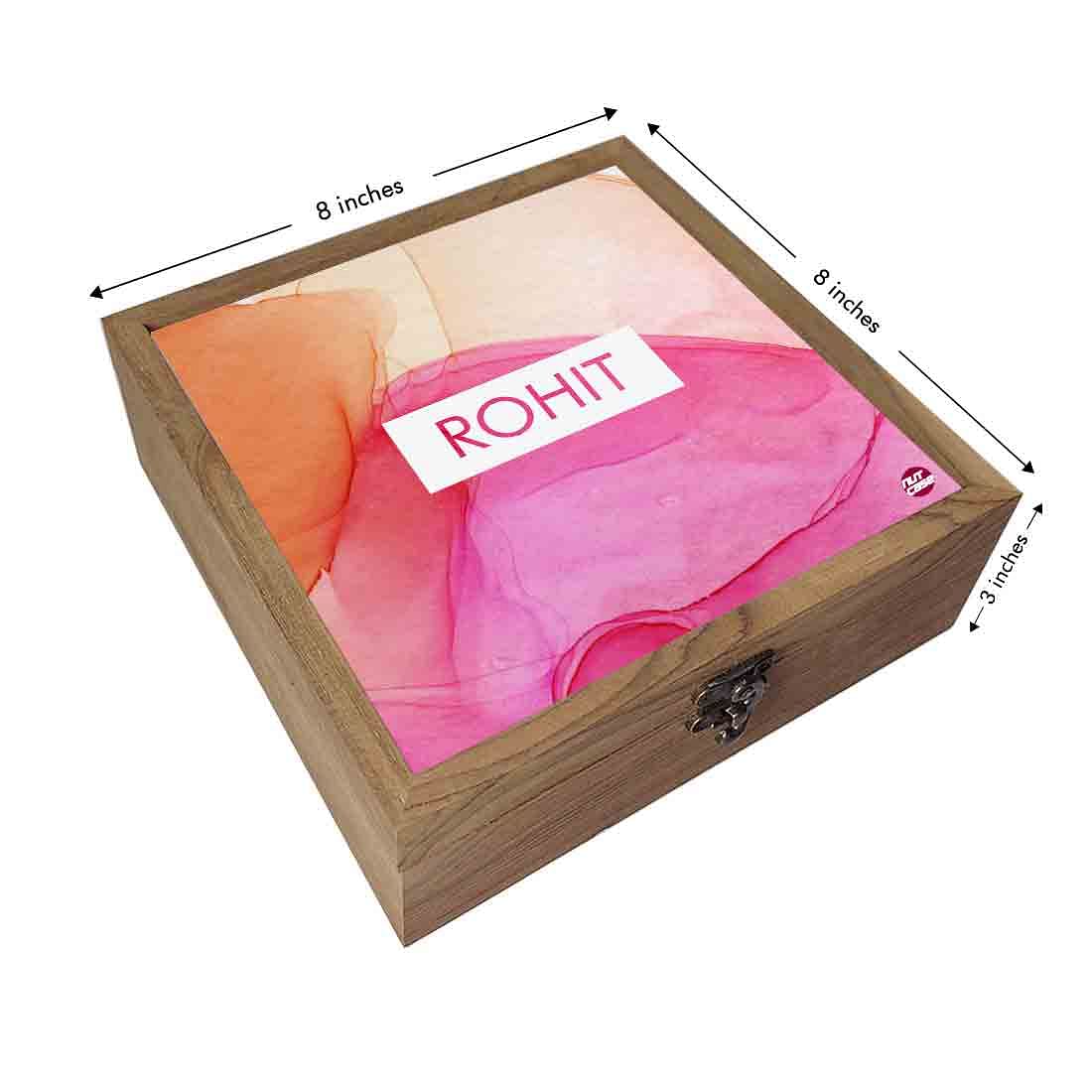 Personalised Jewellery Makeup Organizer for Girls - Pink Watercolor - Image 3