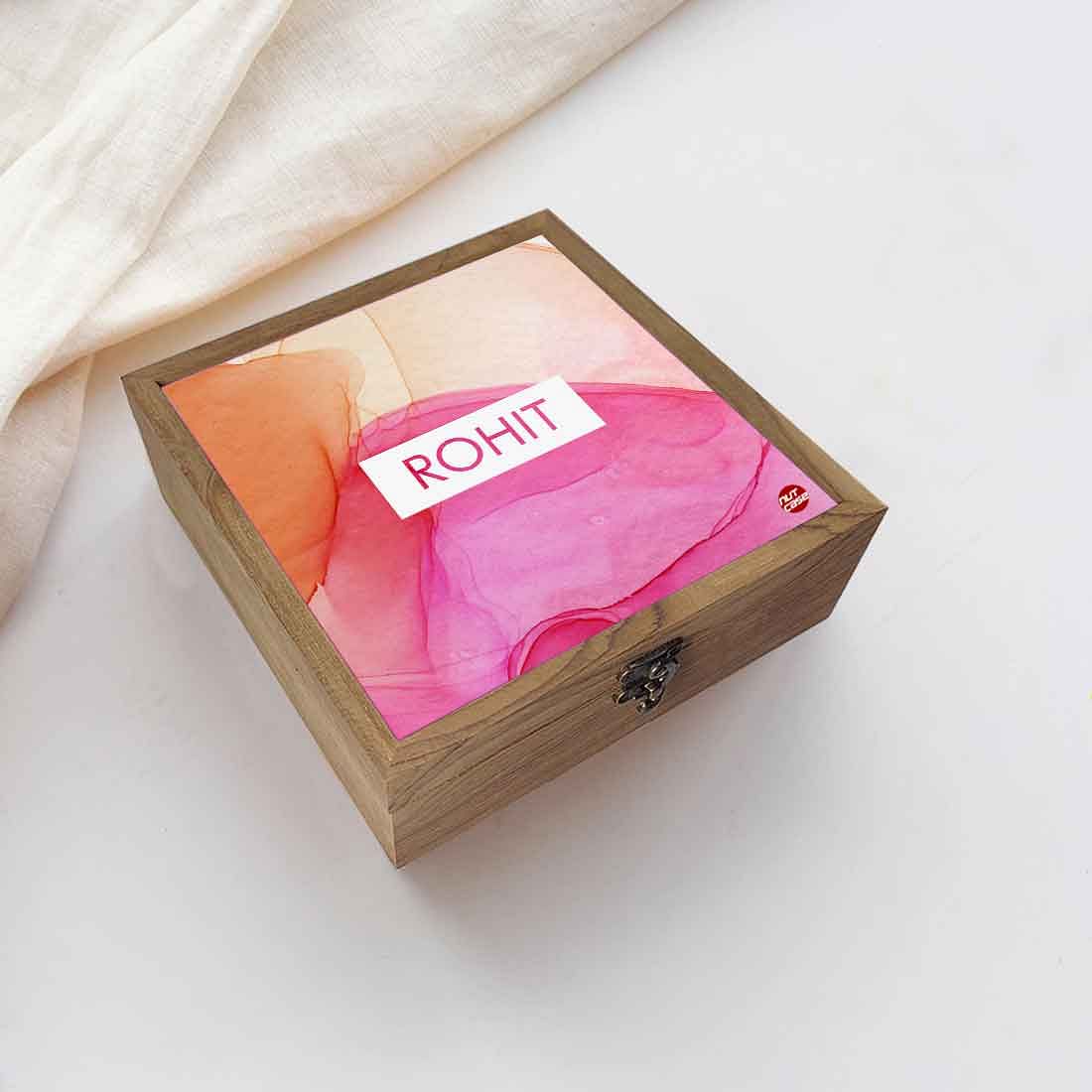Personalised Jewellery Makeup Organizer for Girls - Pink Watercolor - Image 5