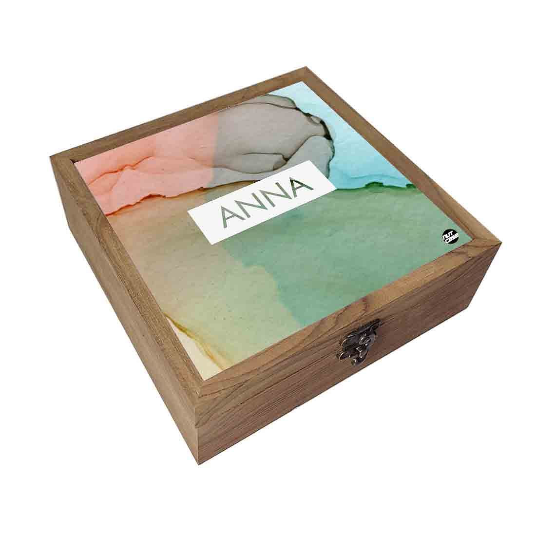 Personalized Keepsake Box Jewellery Storage - Watercolor Shades - Image 3