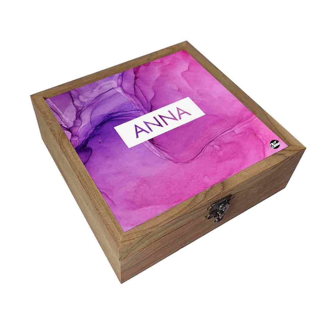 Customized Jewelry Containers Box for Girls - Pink Watercolor - Image 2