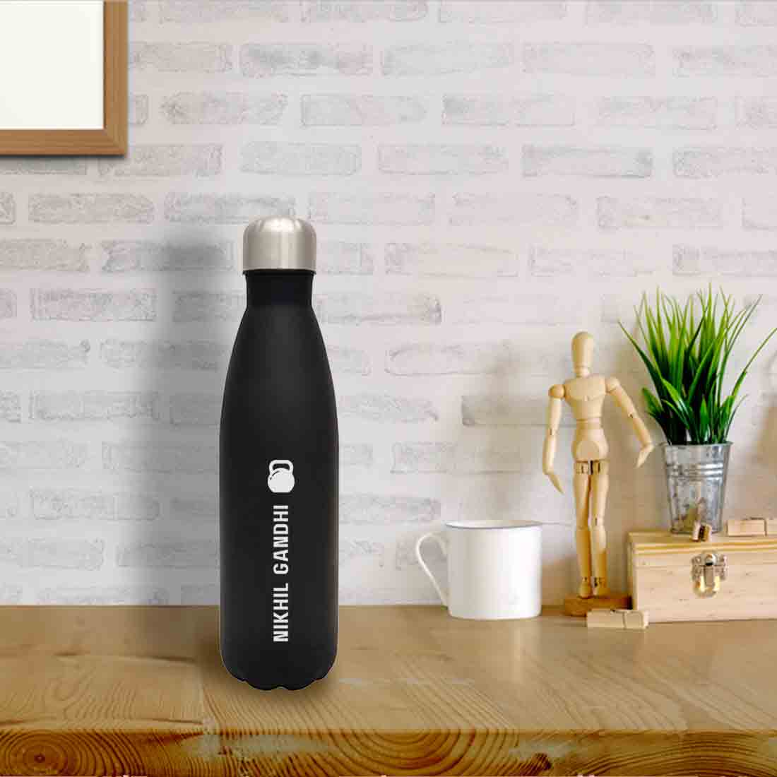 Customized Cola Shape Thermos Water Bottle Stainless Steel With Your Name - 500ml - Image 4