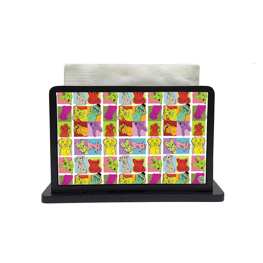 Tissue Holder Paper Napkin Stand - Dog Faces - Image 2