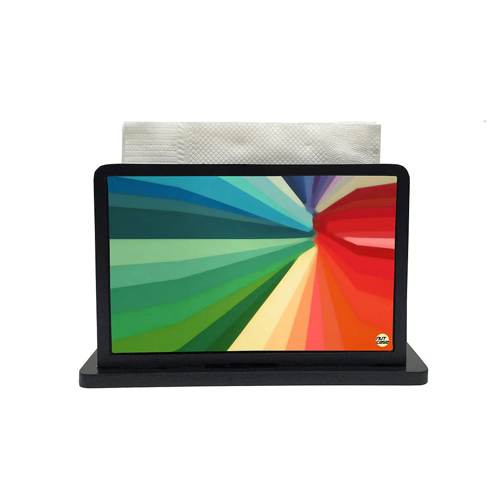 Tissue Holder Paper Napkin Stand - Multicolor Strips - Image 2