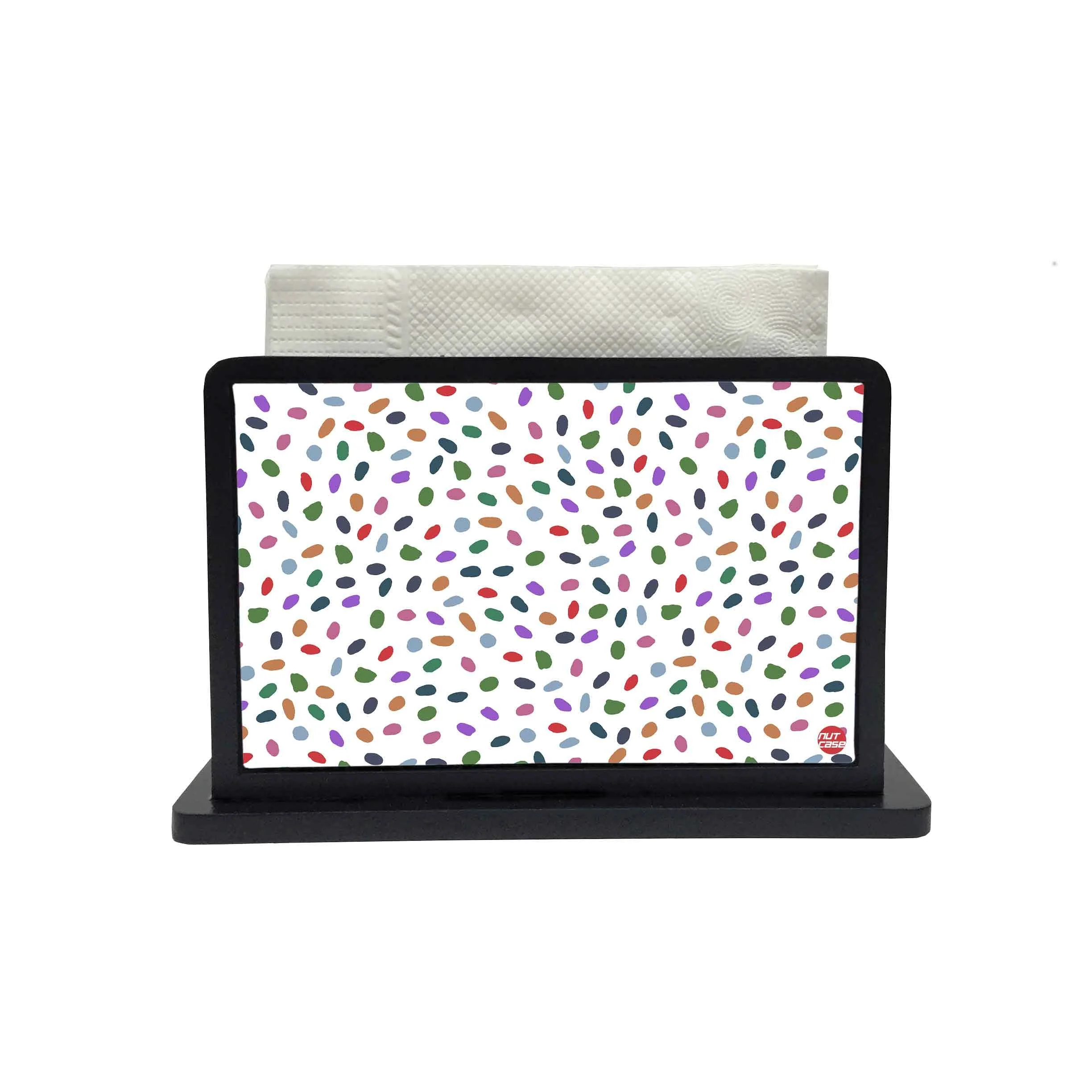 Tissue Paper Napkin Holder Stand - Multicolor Drops - Image 2