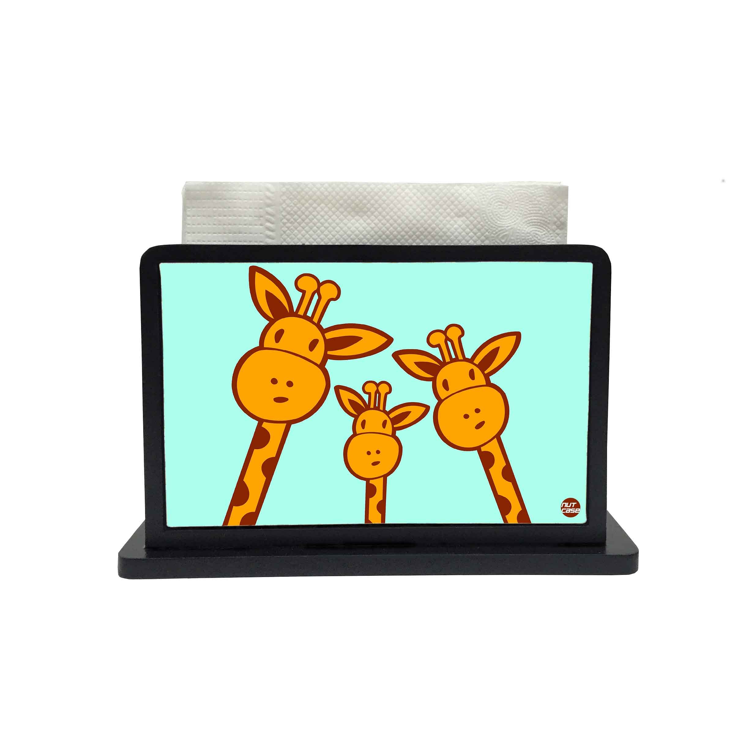 Tissue Paper Napkin Holder Stand - Yellow Giraffe - Image 2