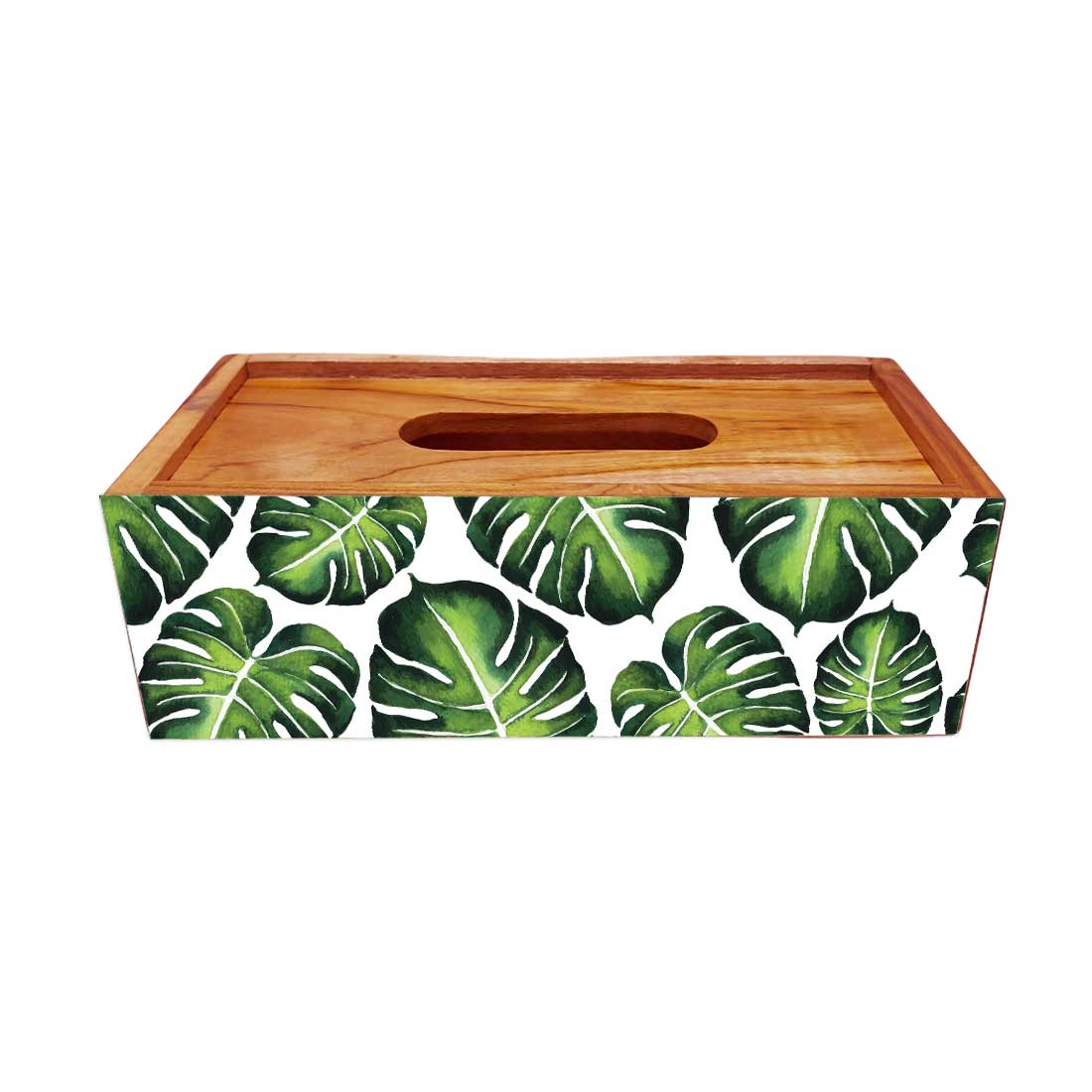 Designer Tissue Paper Dispenser Holder for Home Office - Monstera - Image 3