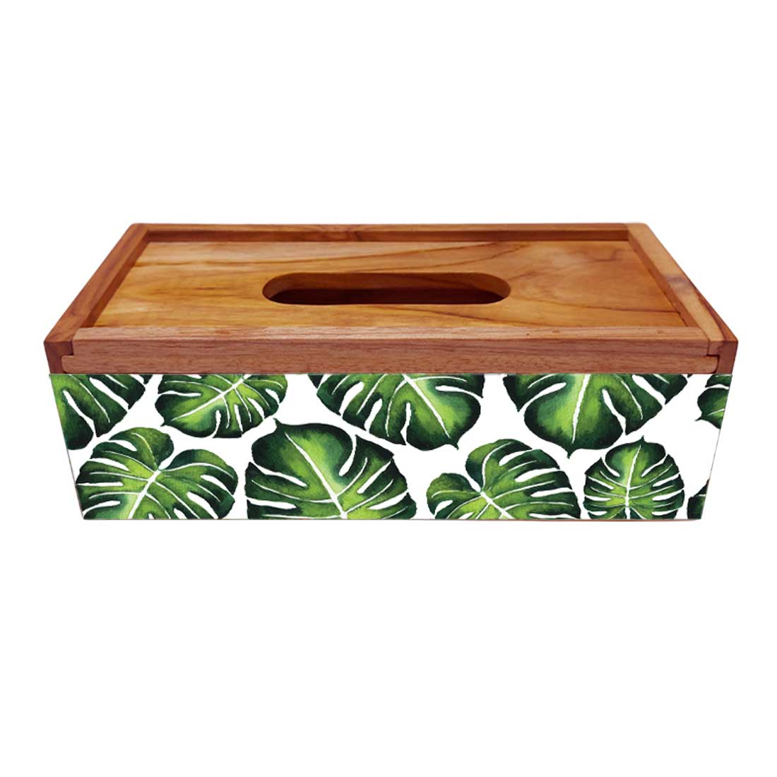 Designer Tissue Paper Dispenser Holder for Home Office - Monstera - Image 4