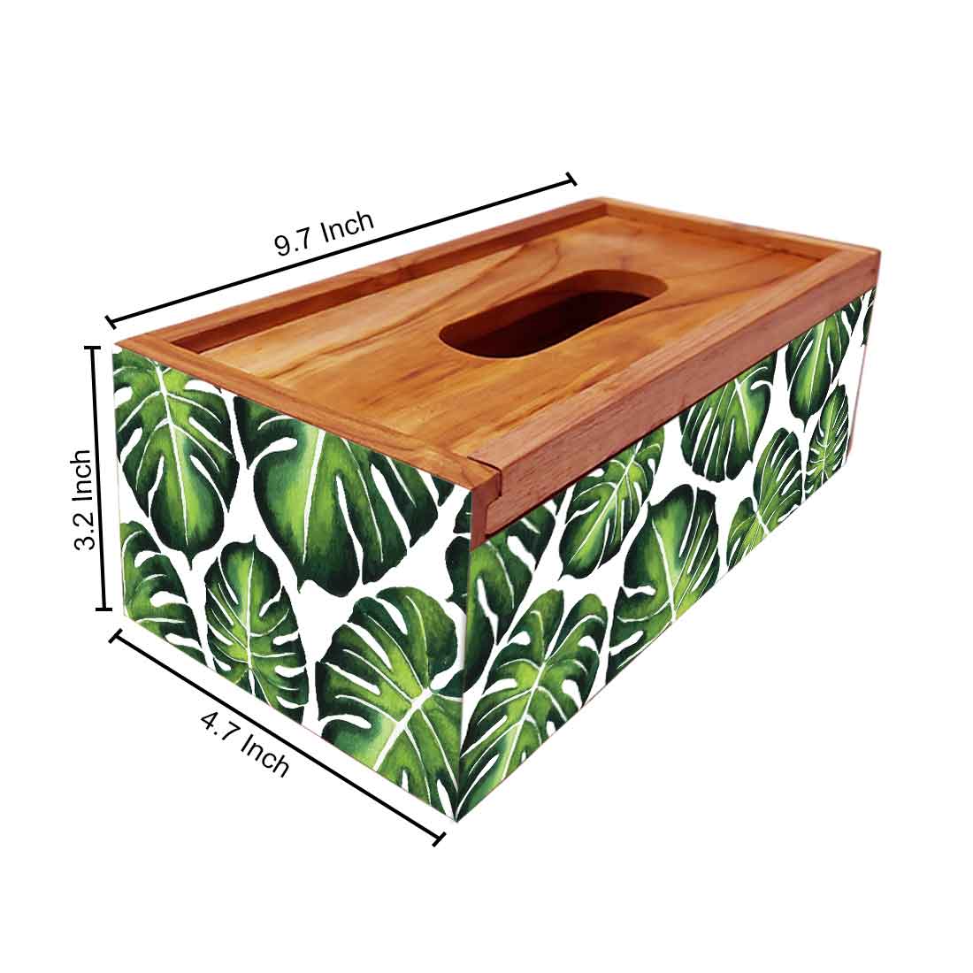 Designer Tissue Paper Dispenser Holder for Home Office - Monstera - Image 5
