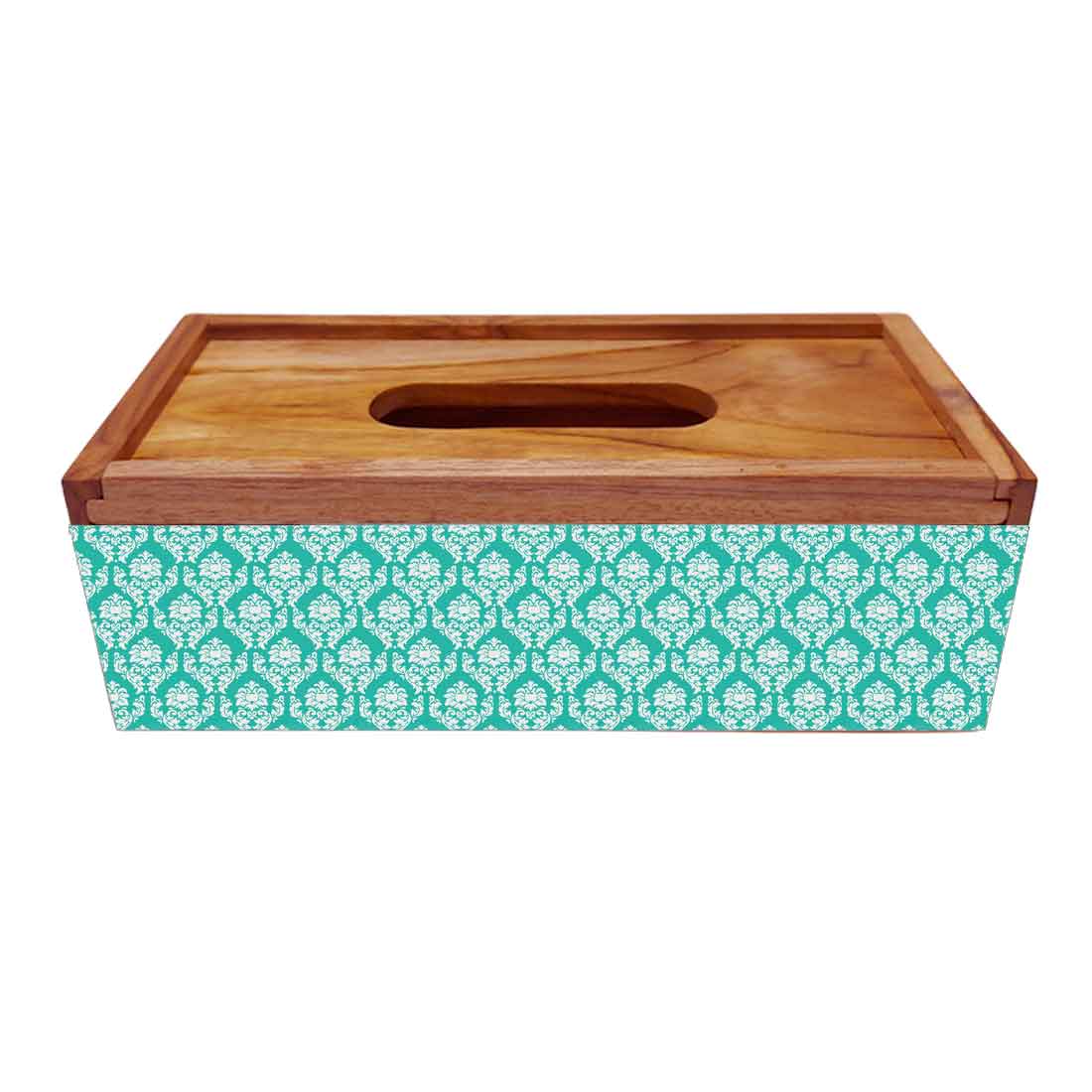 Wooden Rectangular Tissue Paper Holder for Bathroom - Image 4