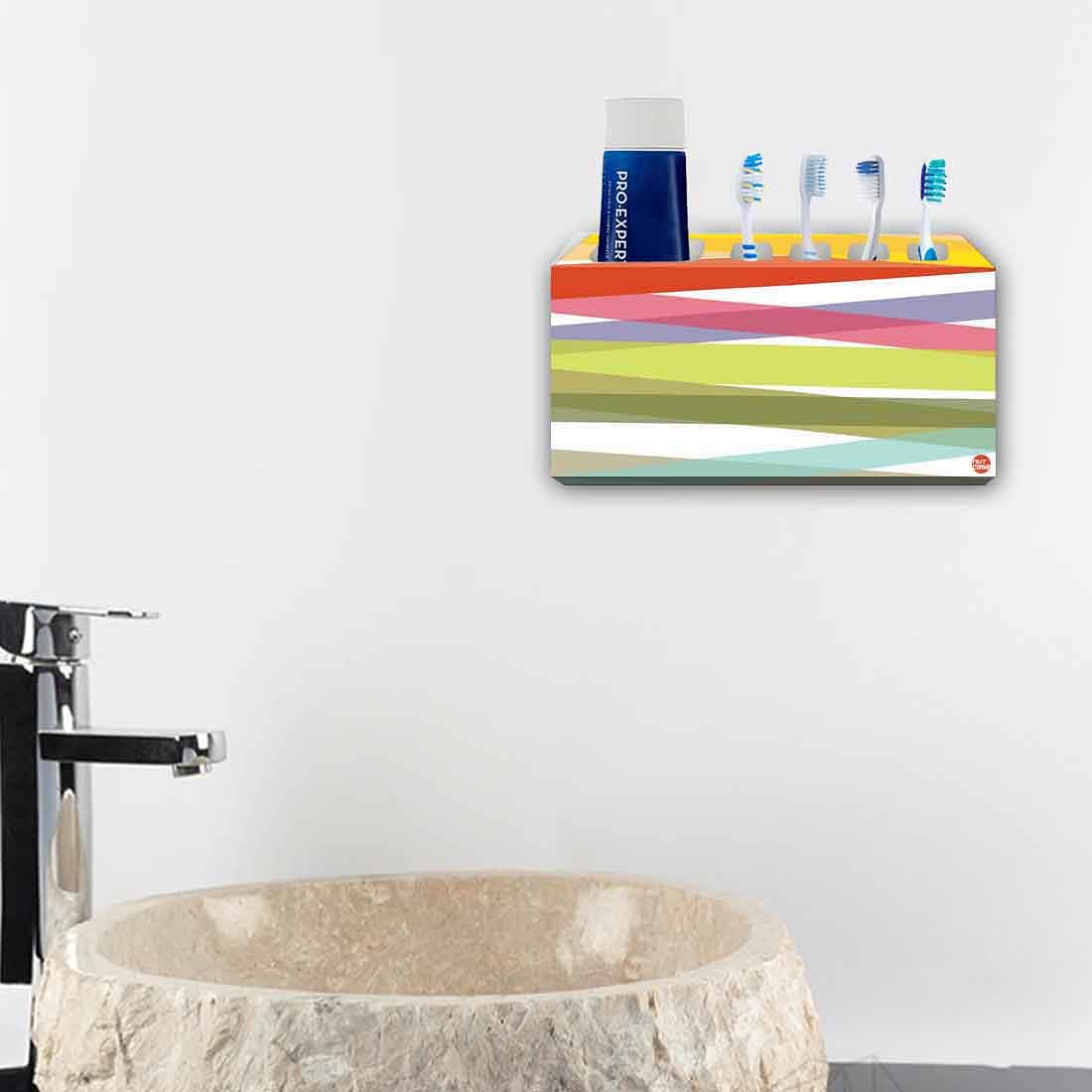 Toothbrush Holder Wall Mounted -Coloreful Strips - Image 4
