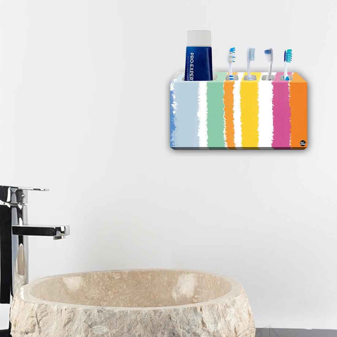 Toothbrush Holder Wall Mounted -Coloreful Stright Lines - Image 4