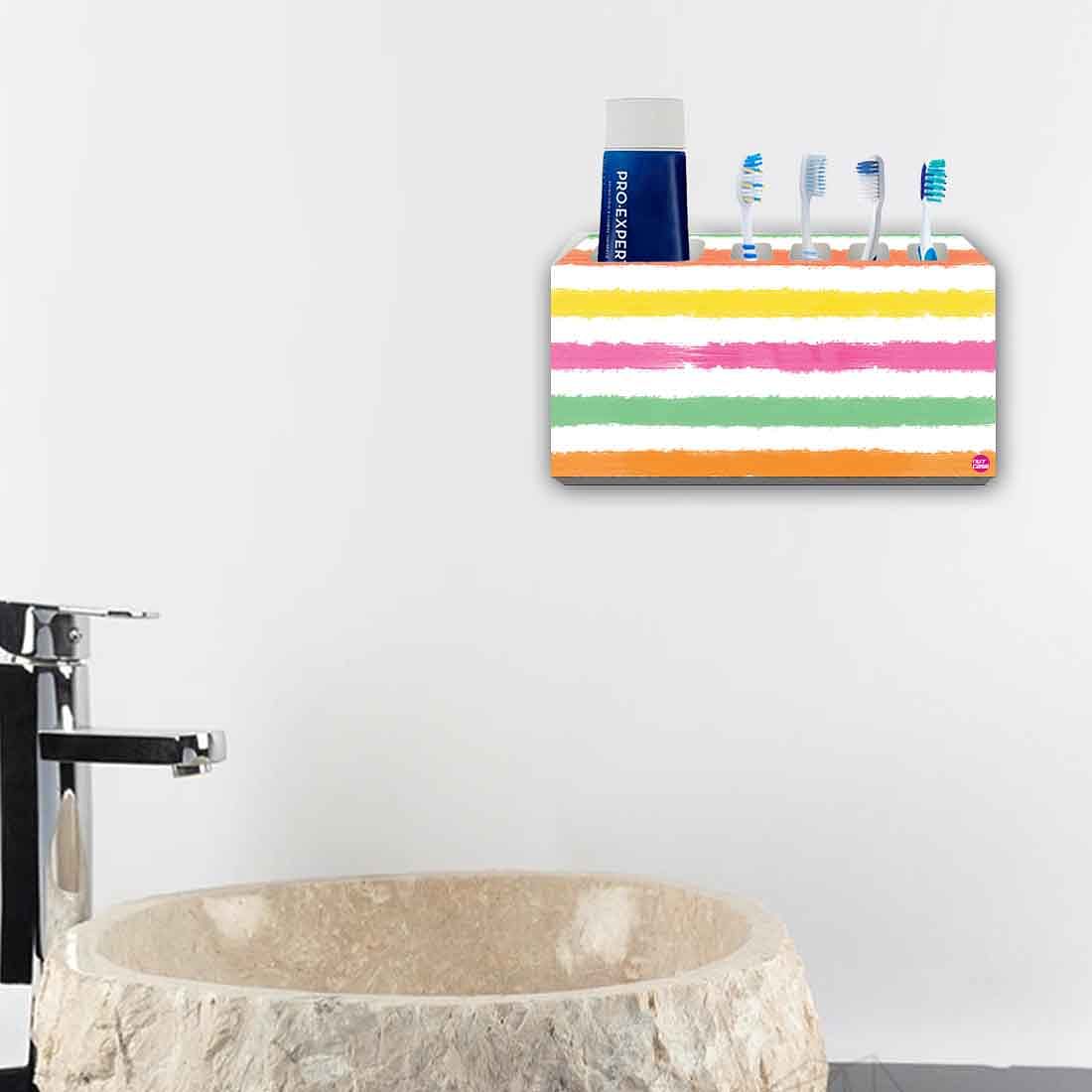 Toothbrush Holder Wall Mounted -Colorful Lines - Image 4