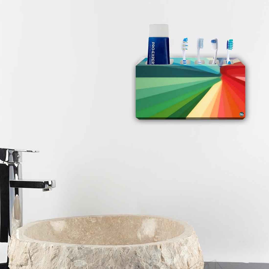 Toothbrush Holder Wall Mounted -Multicolor Strips - Image 4