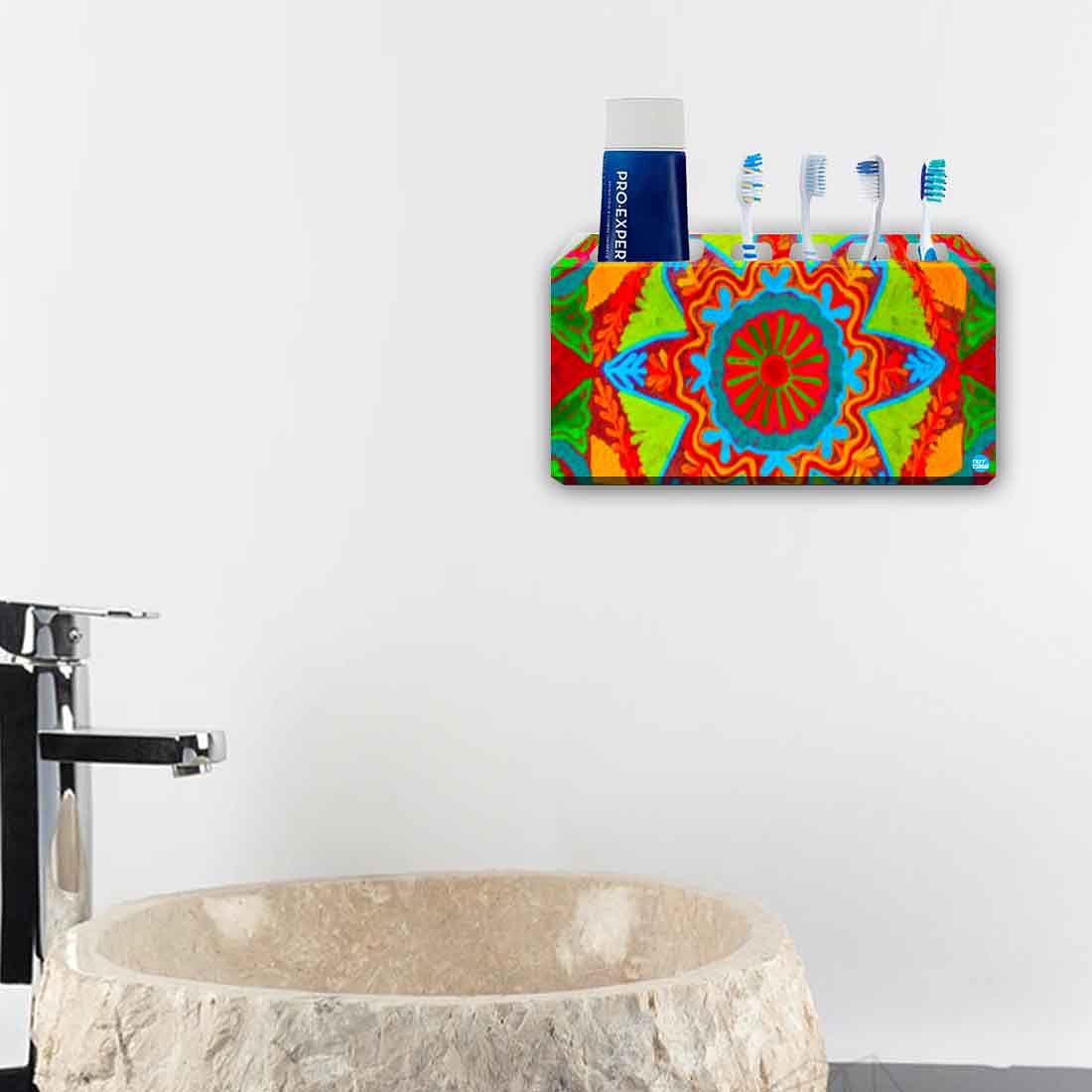 Toothbrush Holder Wall Mounted -Indian Fabric - Image 4