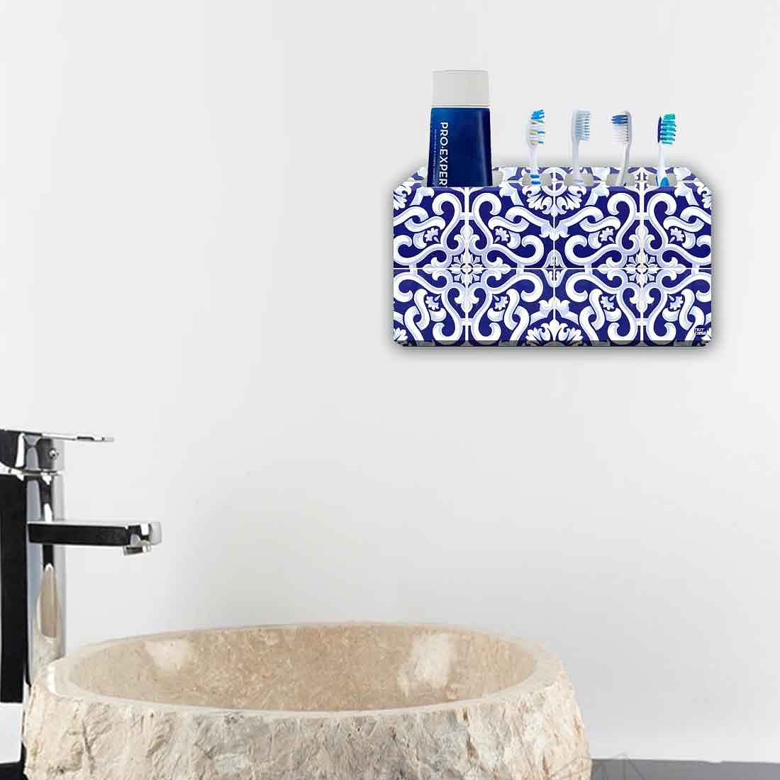 Toothbrush Holder Wall Mounted -Blue Tiles - Image 4
