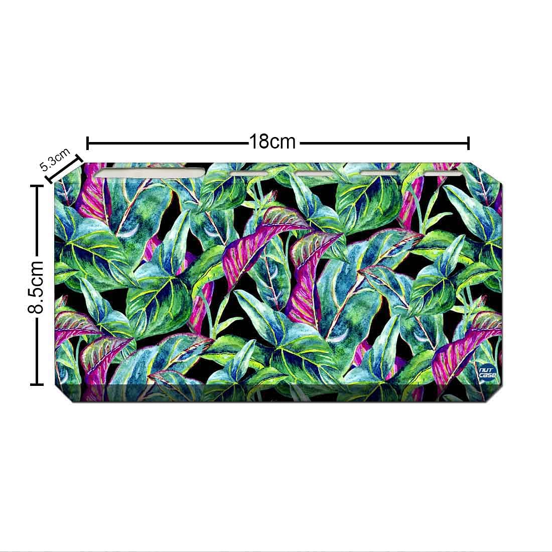 Toothbrush Holder Wall Mounted -Green Black Tropical Leaf - Image 3