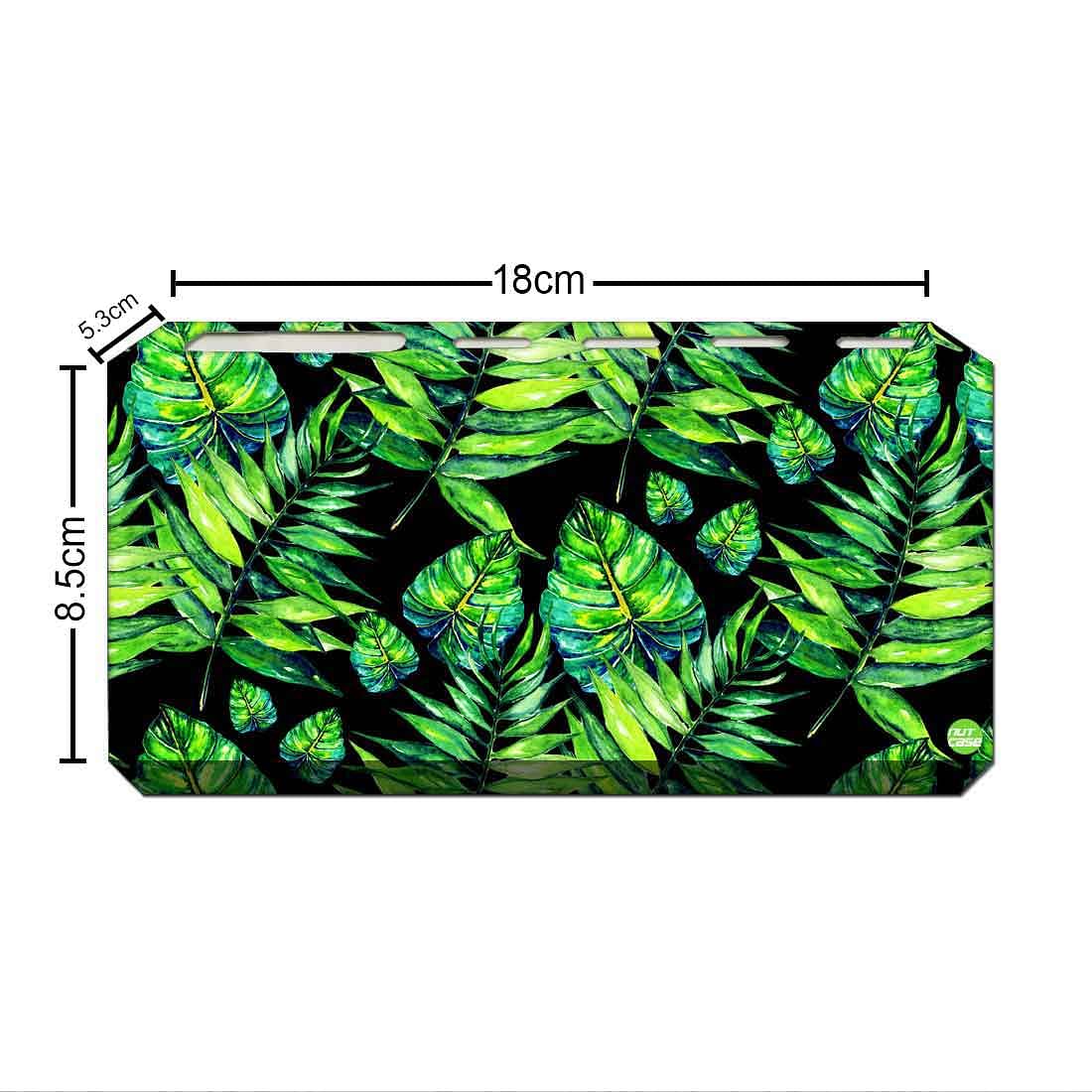 Toothbrush Holder Wall Mounted -Dark Green Tropical Leaf - Image 3
