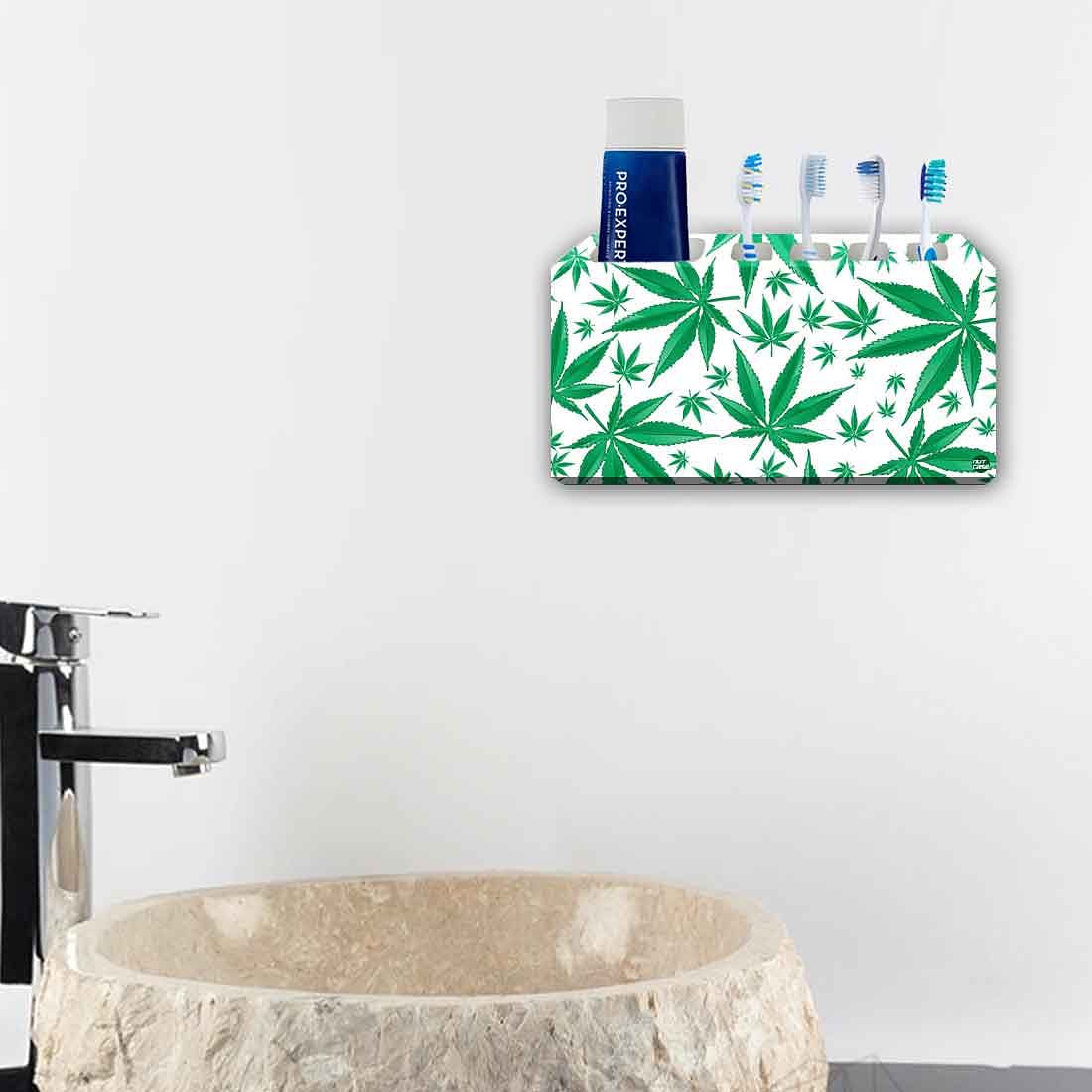 Toothbrush Holder Wall Mounted -Green Leaves - Image 4