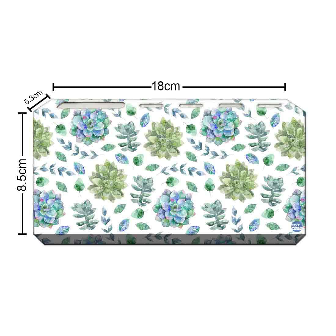Toothbrush Holder Wall Mounted -Watercolor Green Blue Flower - Image 3