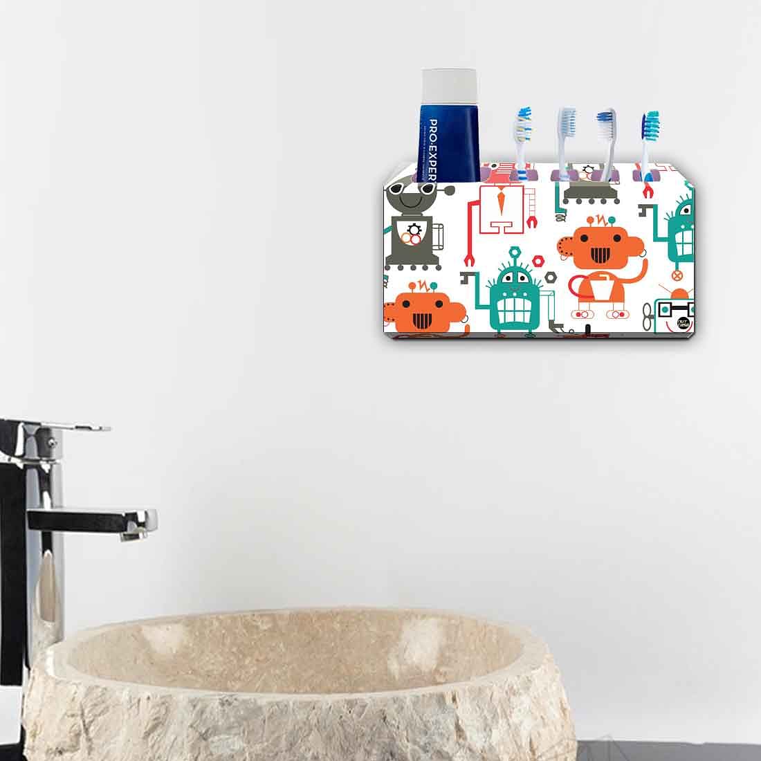 Toothbrush Holder Wall Mounted -Small Happy Leaves - Image 4