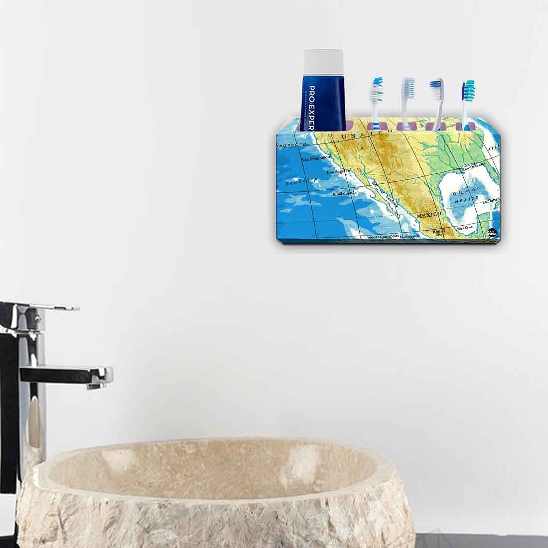 Toothbrush Holder Wall Mounted -Map - Image 4