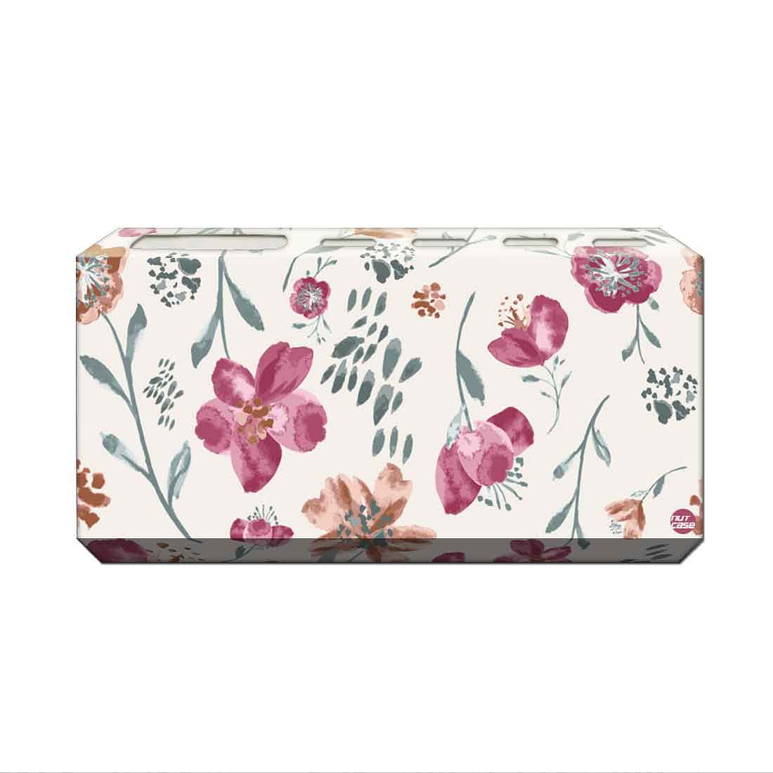 Toothbrush Holder Wall Mounted -Cute Baby Flowers Gray - Image 2